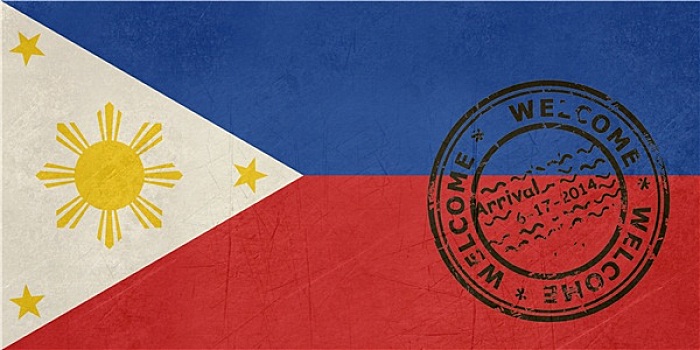 欢迎,菲律宾,旗帜,护照