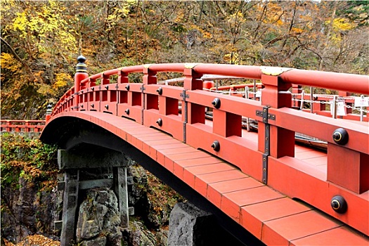 红色,桥,日本