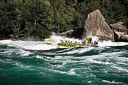 漩涡,摩托艇,旅游,尼亚加拉河,尼亚加拉,峡谷,尼亚加拉瀑布,安大略省,加拿大