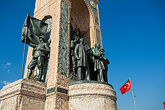 纪念,雕塑,广场,伊斯坦布尔,土耳其
