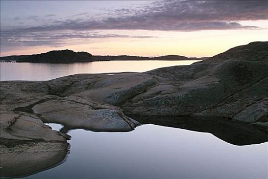 悬崖,海洋,布胡斯,瑞典