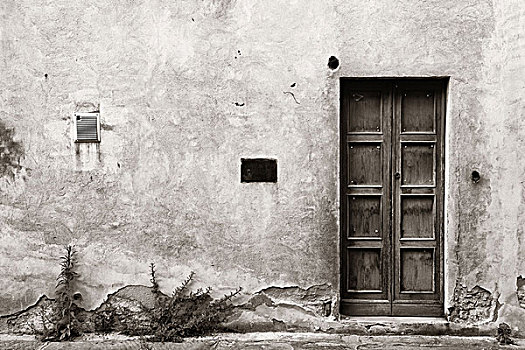 旧式,门,墙壁,佛罗伦萨,意大利