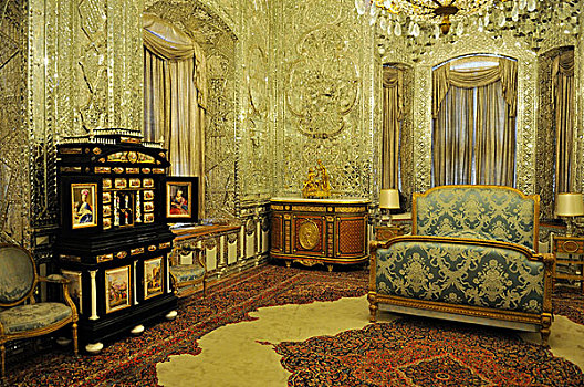 室内,绿色,宫殿,沙阿,德黑兰,伊朗,波斯,亚洲
