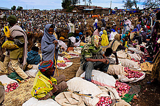市场,拉里贝拉,埃塞俄比亚,非洲