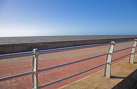 英格兰,兰开夏郡,布莱克浦,散步场所,海边