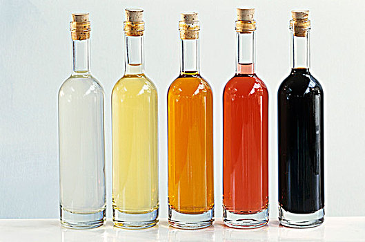 五个,不同,醋,瓶子