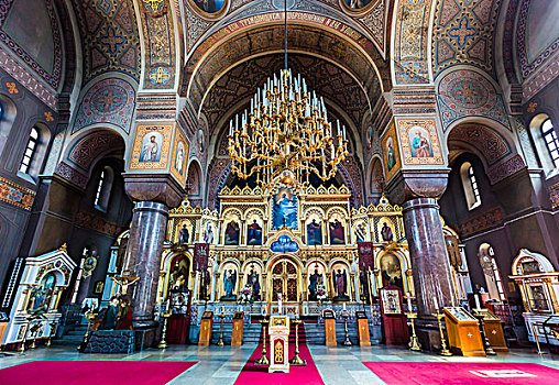 内景,圣坛,大教堂,赫尔辛基,芬兰