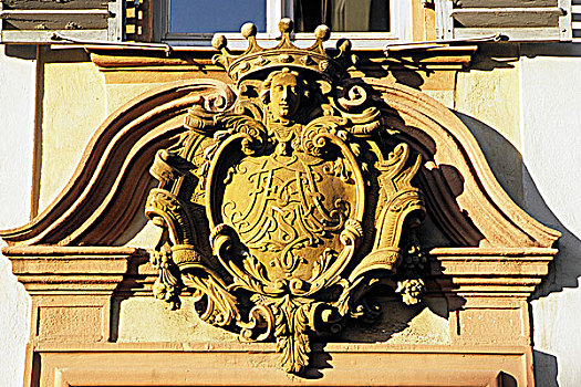 德国,巴伐利亚,班贝格,建筑细节,盾徽