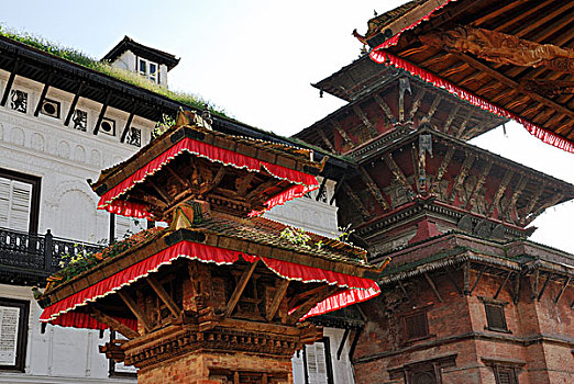 庙宇,杜巴广场,加德满都,尼泊尔,亚洲