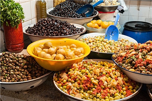 橄榄,豆,出售,麦地那,马拉喀什,摩洛哥