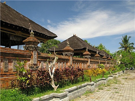 花园,巴厘岛,庙宇,印度尼西亚