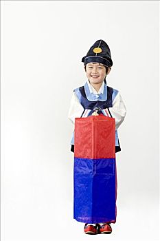 男孩,韩国人,传统服装