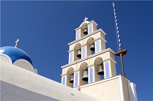 教堂,岛屿,锡拉岛,希腊