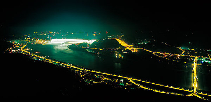 三峡大坝夜景