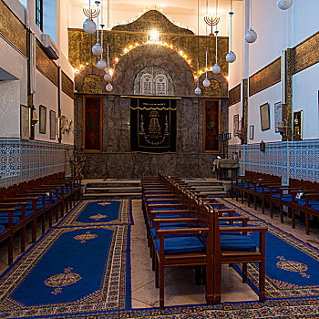 室内,犹太会堂,麦地那,马拉喀什,摩洛哥