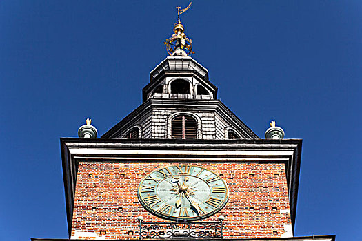钟表,市政厅,塔,克拉科,波兰