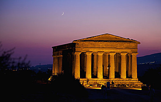 希腊人,庙宇,阿格里琴托,西西里,意大利