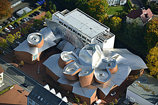 美术馆,北莱茵威斯特伐利亚,德国,航拍