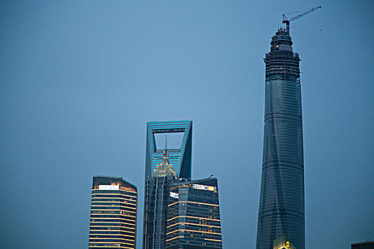 上海浦东陆家嘴夜景