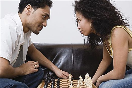 伴侣,玩,下棋
