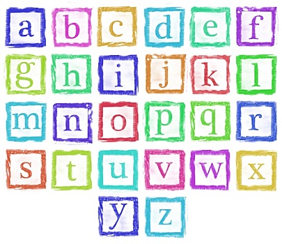 字母,金属,邮票,小,文字,一个,彩色