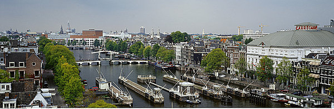 运河,锁,阿姆斯特丹,荷兰
