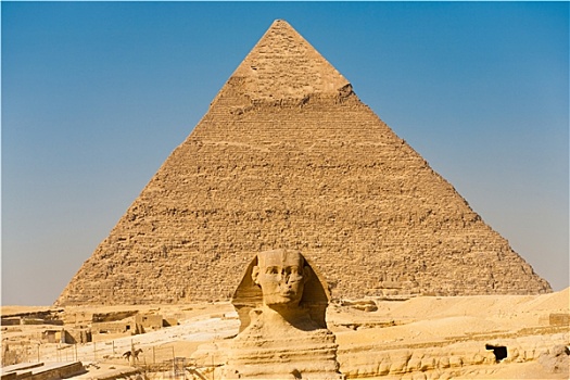 狮身人面像,吉萨金字塔,金字塔,中心