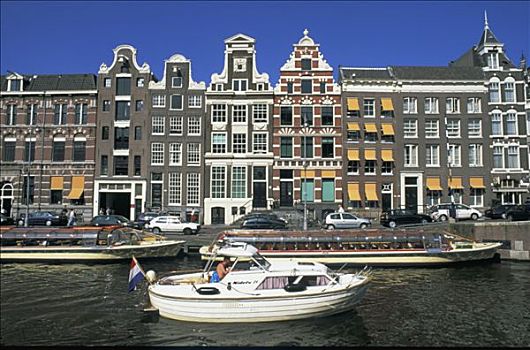 阿姆斯特丹,小船,运河,喜爱