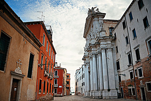 院落,风景,古建筑,教堂,威尼斯,意大利