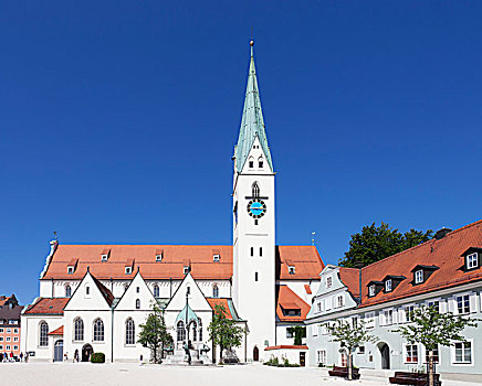 教堂,坎普顿,斯瓦比亚,巴伐利亚,德国,欧洲