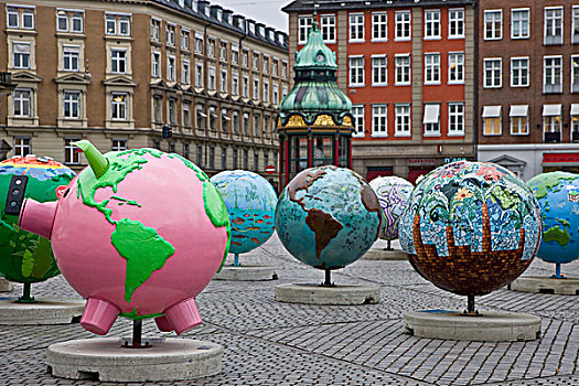 艺术,球体,展示,中心,哥本哈根,丹麦,欧洲