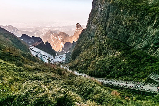 湖南省张家界市天门山景区天门洞天梯建筑景观