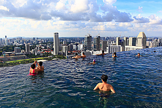 新加坡,新加坡城,无限,游泳池,地面,码头,湾,沙,酒店