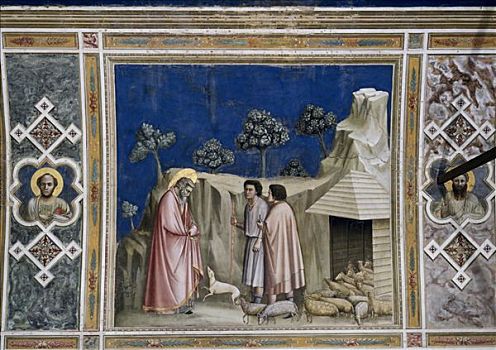 牧羊人,意大利,壁画,帕多瓦