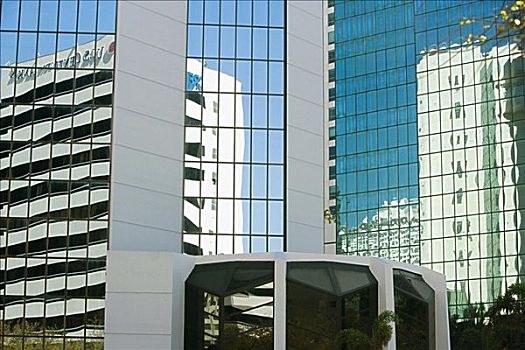 反射,建筑,玻璃,迈阿密,佛罗里达,美国