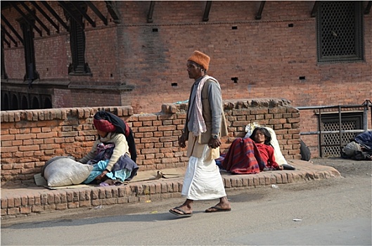 尼泊尔人,街头一景
