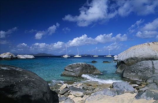 岩石构造,维京果岛,岛屿,英属维京群岛,加勒比海