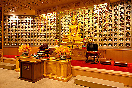 台湾,高雄,佛光山,佛陀纪念馆,金佛殿