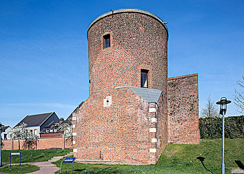 塔,中世纪,要塞,明斯特地区,北莱茵威斯特伐利亚,德国,欧洲
