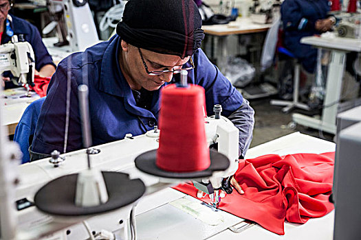 女裁缝,工作,工厂,开普敦,南非