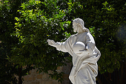 雕塑,大教堂,花园,西班牙