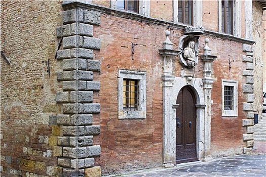 老建筑,蒙蒂普尔查诺红葡萄酒,托斯卡纳,意大利