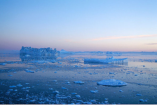 冰,漂浮,湾,迪斯科湾,格陵兰