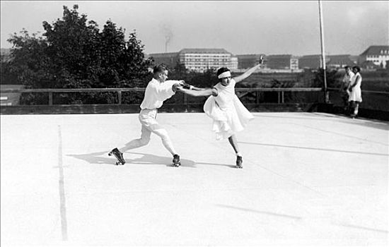 历史,照片,滑旱冰,20年代