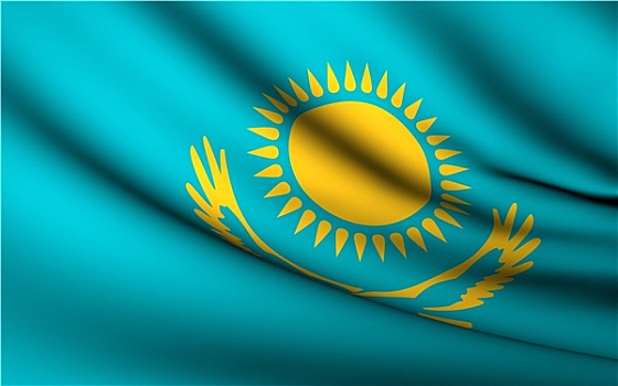 飞,旗帜,哈萨克斯坦,国家,收集
