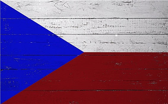 捷克,旗帜,涂绘,木板