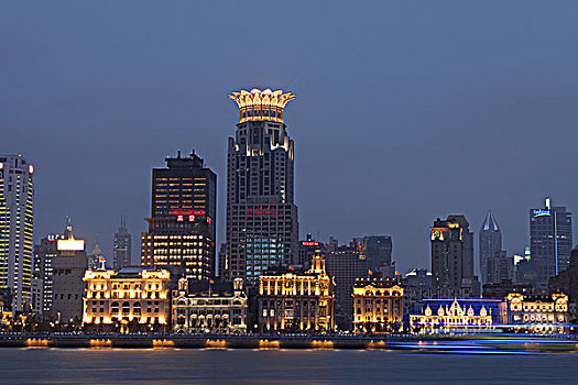 上海外滩的夜景