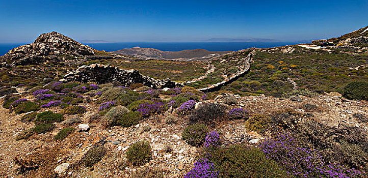 石墙,东北方,锡罗斯岛,基克拉迪群岛,希腊