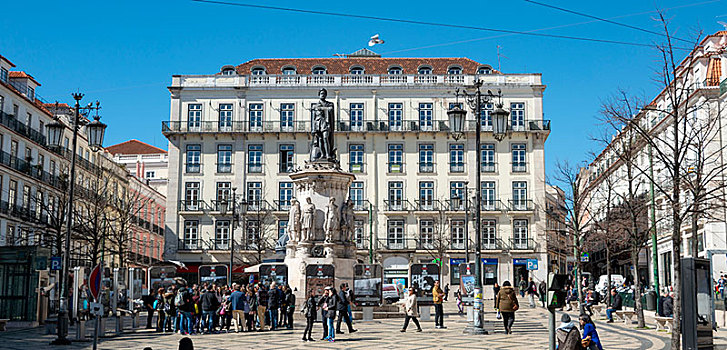 广场,纪念建筑,里斯本,葡萄牙,欧洲