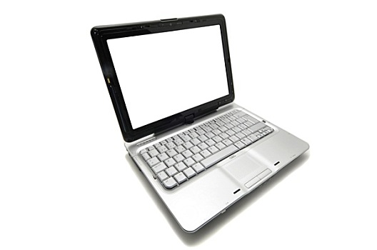 笔记本电脑,隔绝,白色背景